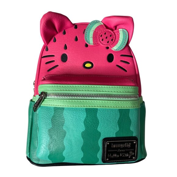 Loungefly "RARE" Hello Kitty Watermelon Mini Backpack - Picture 1 of 8